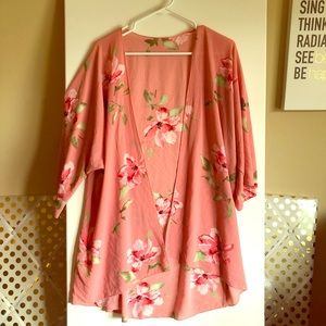 Pink Floral Kimono